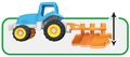 Androni Millennium traktor s funkčným pluhom dĺžka 43 cm