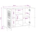 vidaXL Servírovacia skriňa 90 x 33 x 75 cm Masívne mango drevo