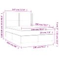 vidaXL Posteľný rám boxsping s matracom tmavomodrý 140x200 cm zamat