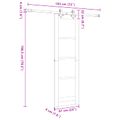 vidaXL Posuvné dvere Prírodná a biela 61 x 198,5 cm Borovicový masív