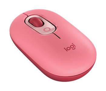 Logitech myš POP - červeno-rúžová/optická/ 4 tlačidlá/bezdrôtová/Bluetooth/4000dpi