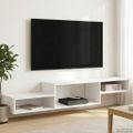 vidaXL Nástenný TV kabinet Nástenná montáž Biela 150 x 28 x 26 cm