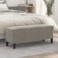 vidaXL Lavička tmavosivá 100x35x41 cm zamat