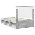 vidaXL Rám postele Betónová šedá 100 x 200 cm Masívne borovicové drevo