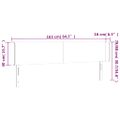 vidaXL Čelo postele s LED modré 163x16x78/88 cm látka