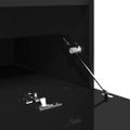 vidaXL TV skrinka s LED svetlami lesklá čierna 60x35x40 cm