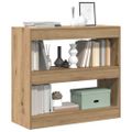 vidaXL skrinka na knihy/izbový prepážka Artisan Dub 80x30x72 cm