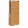 vidaXL Highboard Staré drevo 69,5 x 34 x 180 cm Kompozitné drevo