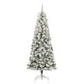 vidaXL Umelý Sklápací Vianočný Stromček 300 LED Zelená a biela 240 cm