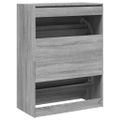 vidaXL Botník s 2 výklopnými zásuvkami sivý dub sonoma 80x42x108 cm