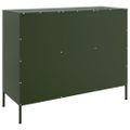 vidaXL Komoda olivovozelená 100,5x39x79 cm oceľ