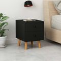 vidaXL Nočné stolíky 2 ks čierne 40x30x50 cm borovicový masív