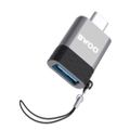 BWOO Adaptér USB - USB-C Sivý OTG BZ-35