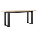 vidaXL Konferenčný stolík v tvare O 110x40x45 cm borovica a oceľ