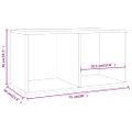 vidaXL Úložný box na vinyly, sivá sonoma 71x34x36 cm, kompozitné drevo