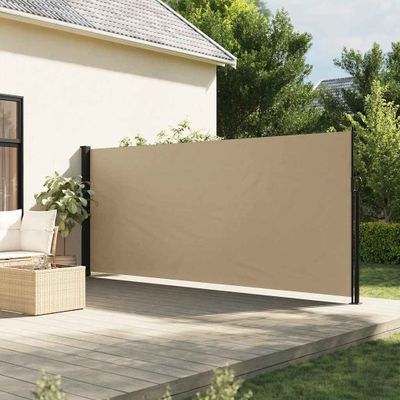 vidaXL Zaťahovacia bočná markíza, béžová 180x600 cm