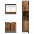vidaXL Sada kúpeľňového nábytku 3 ks Staré drevo 35 x 37,5 x 188,5 cm