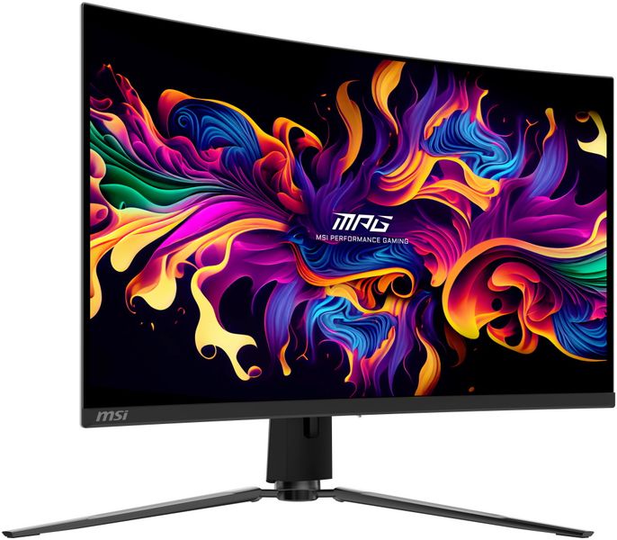 MSI MPG/321CURX/31,5"/QD-OLED/4K UHD/240Hz/0,3ms/Černá/3R Monitor, 31.5" 4K UHD, QD-OLED, 240Hz, 0.03ms, HDR 400, zakrivený 1700R, USB-C 98W, KVM, cerný