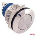 Spínač plochý oceľový ON/OFF 19mm 5A 12/230V AMiO-04474