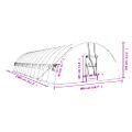 vidaXL Fóliovník s oceľovým rámom biely 84 m² 14x6x2,85 m