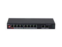 Prepínač - neriadený - 8 x 10/100 (PoE) + 1 x 10/100/1000 Base-T (uplink) + 1 x 1000Base-X (uplink) - desktop - High PoE / PoE+