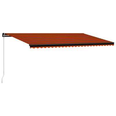 vidaXL Ručne zaťahovacia markíza 600x300 cm oranžová a hnedá
