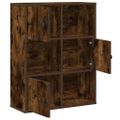 vidaXL Knižnica dymový dub 60x24x76,5 cm kompozitné drevo