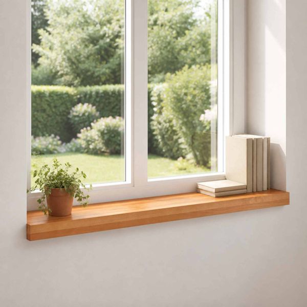 vidaXL Parapety 2 ks Svetlohnedá 80 x 15 x 2 cm Masívne bukové drevo