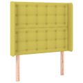 vidaXL Čelo postele so záhybmi zelené 83x16x118/128 cm látka