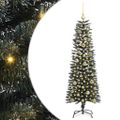 vidaXL Umelý vianočný stromček Zelená 150 cm PVC, plast a oceľ