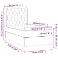 vidaXL Posteľný rám boxsping s matracom tmavozelený 80x200 cm zamat