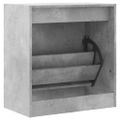 vidaXL Botník betónovo sivý 60x34x63,5 cm kompozitné drevo