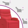 vidaXL Masážne relaxačné kreslo Červená Umelá koža