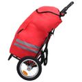 vidaXL Skladací príves za bicykel s taškou na potraviny červeno čierny