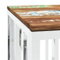 vidaXL Konferenčný stolík strieborný nehrdzavejúca oceľ a recyk. masív