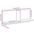 vidaXL Nástenná skrinka 70x16,5x30 cm hnedý dub kompozitné drevo