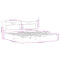 VidaXL Rám postele bez matraca Dub Sonoma 200x200 cm Konštrukcia dreva