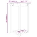 vidaXL Barový stolík biely 60x60x110 cm masívne borovicové drevo