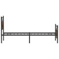 vidaXL Posteľný rám bez matraca dymový dub 90x190 cm kompozitné drevo