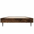 vidaXL Posteľný rám bez matraca dymový dub 75x190 cm kompozitné drevo
