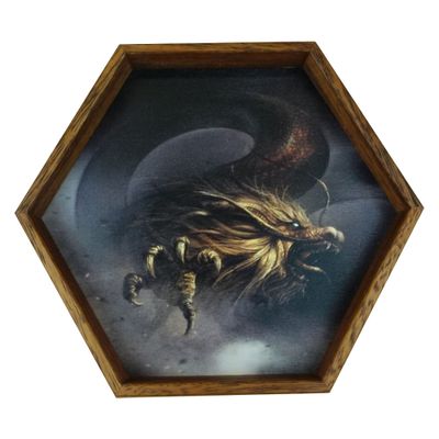 Drevený Dice Tray - Drak