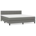 vidaXL Boxspring posteľ s matracom tmavosivá 160x200 cm látka