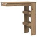 vidaXL Nástenný barový stôl Artisan Dub 102x45x103,5 cm