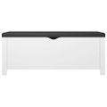 vidaXL Úložný box s vankúšom biely 105x40x45 cm kompozitné drevo