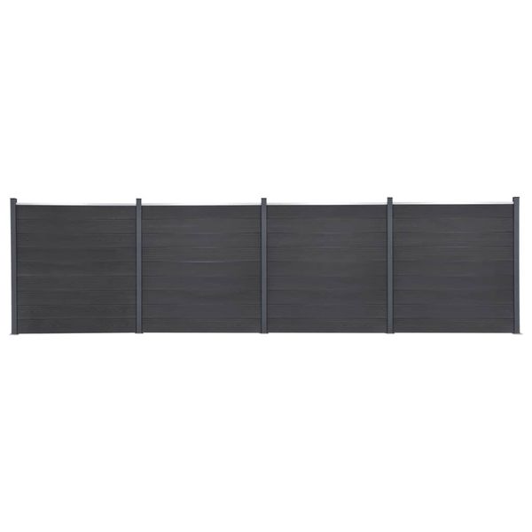 vidaXL Sada plotových panelov sivá 699x186 cm WPC