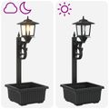 vidaXL Stĺpová lampa s kvetináčom Čierna 29 x 28 x 74 cm ABS a PP
