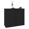 vidaXL Komoda čierna 80x33x70 cm spracované drevo