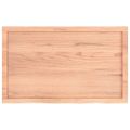 vidaXL Nástenná polica bledohnedá 100x60x(2-6) cm ošetrený masívny dub