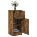 vidaXL Komody 2 ks dymový dub 30x30x70 cm spracované drevo