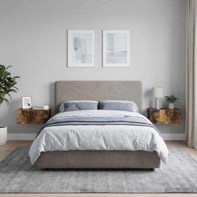 vidaXL Nástenná nočná skrinka 2 ks Dymový dub 49 x 34,5 x 20 cm